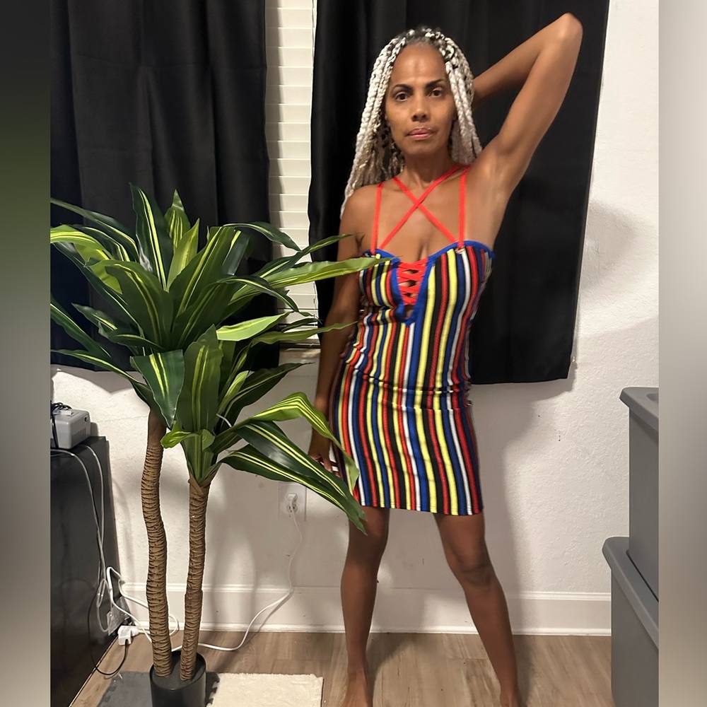 Pretty striped dress Brand New!
